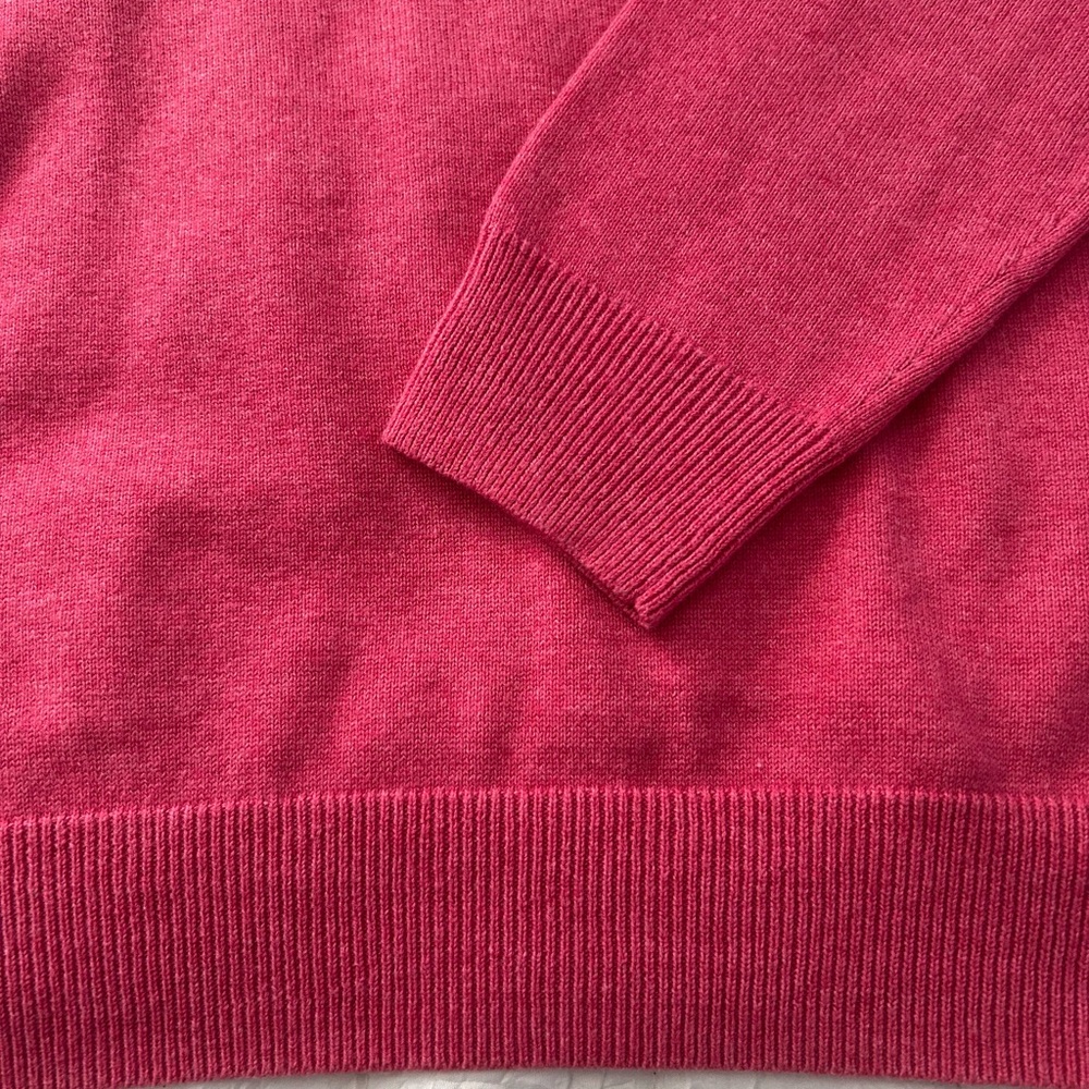 NWOT Vineyard Vines Men's Size M Quarter Zip-Up Sweater in Deep Pink - Picture 6 of 13